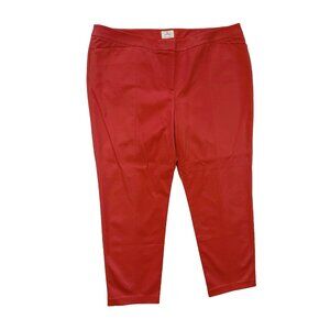 Chicos Size 4 US 20 So Slimming Smooth Seamed Ankle Pants Annatto Orange NWT$89